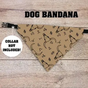 Western Branded Dog Bandana - Over The Collar - Collar Not Included, Pet Accessories, Puppy, Punchy, Cattle, Pet