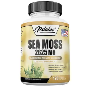Pslalae - Premium Sea Moss Extract 2625MG - Contains Cystella, Irish Moss, Burdock Root - Natural Ingredients - Respiratory Health Support - Vegan