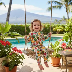 Bamboo Two-Piece Pajama Tropical Fruit