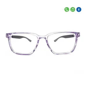 Smart Bluetooth Glasses Wearable Multifunctional Wireless Audio with Headphone Outdoor Sports Sunglasses Intelligent Voice Assistant Anti-blue Light Protection Eyeglass