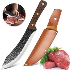 Cleavers, Cleavers, 8.5 Inch Hand Forged Cleavers Kitchen Knives Sharp Knives Hand Forged Cleavers, Home Cooking & Outdoor BBQ