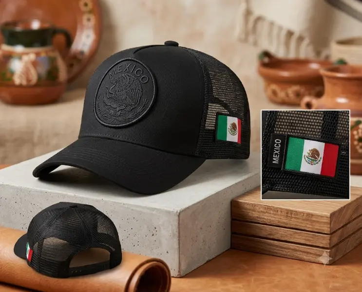 California Republic Bear Mesh Trucker Cap - Tactical OD Green & Black Snapback Hat, Unisex Outdoor Casual Baseball Tee