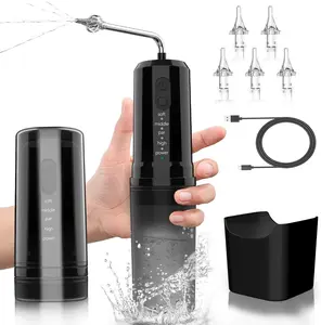 Ear Wax Removal, Electric Ear Cleaner with 4 Modes, Portable Ear Wax Cleaning Kit with Nozzles, Basin, IPX7 Waterproof, USB-C Charging Water Ear Irrigation Flushing System for Adult and Kid Black