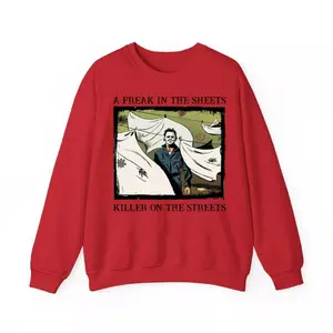 A Freak In The Sheets Killer On Streets Sweater, Michael Myers Halloween Classic Sweatshirt, Horror Movie Sweater, Perfect Fit, Vintage Fashion, Retro Styles