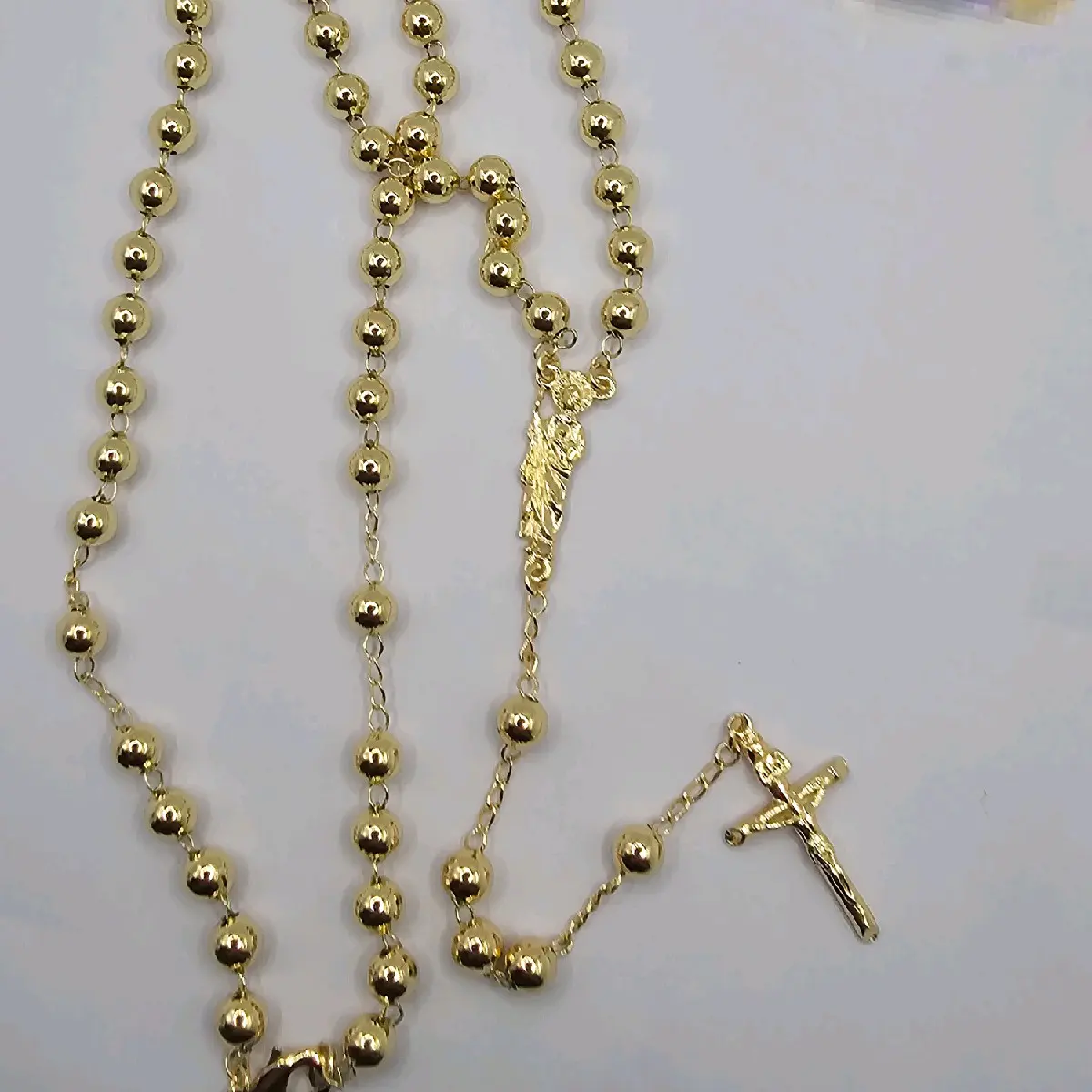SAINT JUDE rosary GOLD-PLATED color religious style 24"inches