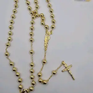 SAINT JUDE rosary GOLD-PLATED color religious style 24"inches