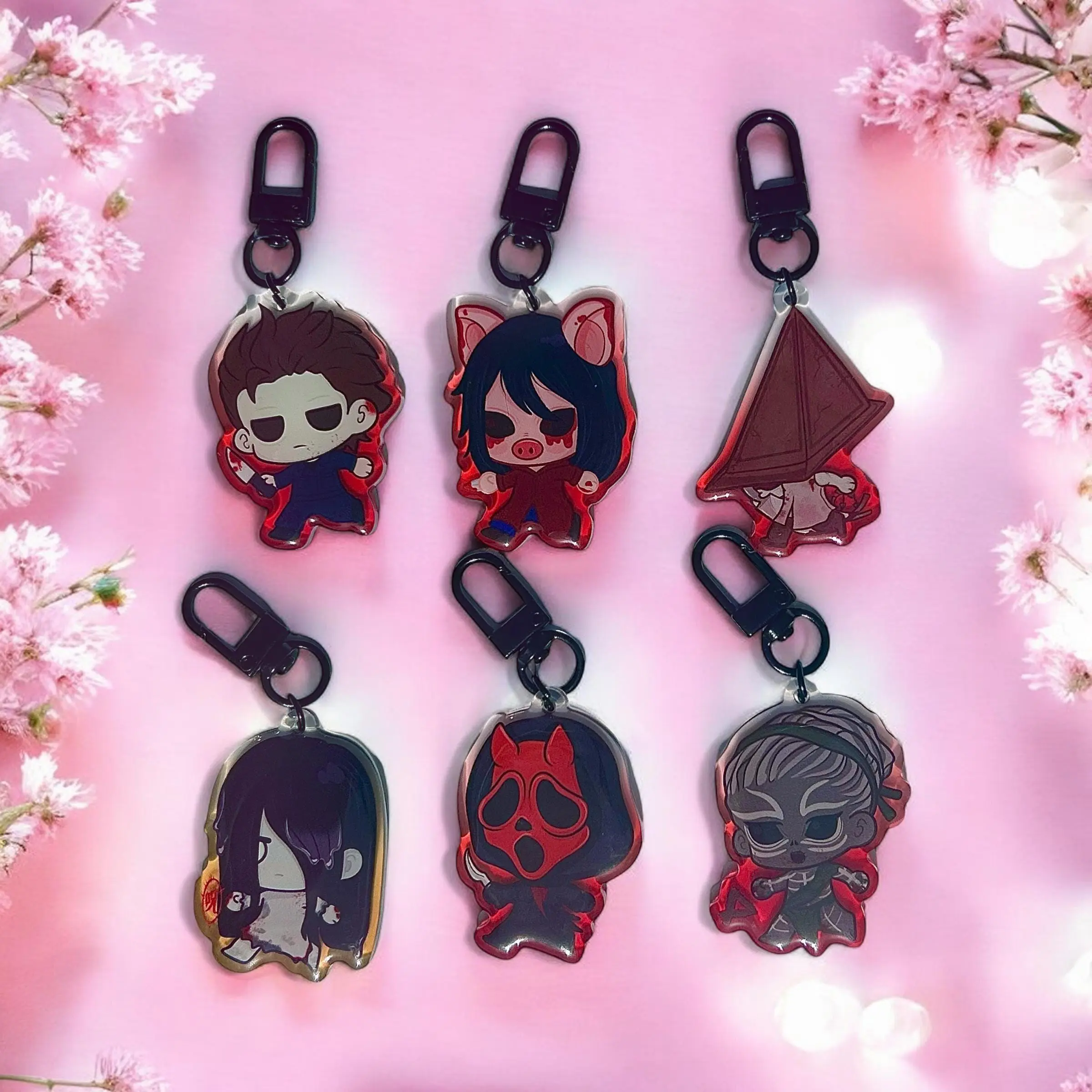 Cute Killer Keychains | Killer Acrylic Keychains | dead by morning | Slasher