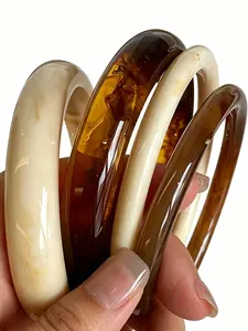 Acrylic Bangles Bracelets for Women, Irregular Shapes Acrylic Resin Chunky Bracelets, Geometric Fashions, Thick Statement Bangle Set