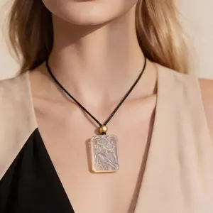 Z-OATH | White Chalcedony Zurah-Ma'yal Pendant - The Mother of Molting Necklace, Cthulhu Mythos Occult Jewelry