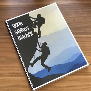 DesigningLifeCo $100K Savings Tracker - Spiral-Bound Notebook with 68 Challenges for Financial Success & Motivation