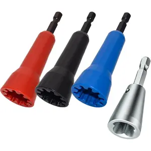 4 count Wire Nut Twister,Fast Wire Twister Tool for Drill,Wire Nut Twiter for Drill, Spin Twist Wire Connector Socket, Wire Connector Driver with 1/4" Chuck,Wire Stripping and Twisting Tool