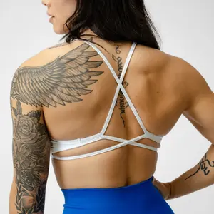 Gymreapers Strategy Open-Back Sports Bra – Low to Medium Support, Quick-Drying 4-Way Stretch, with Removable Cups