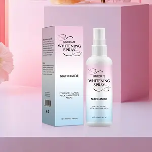 Immediate Whitening Spray - Niacinamide Body Brightening Mist - Instant Tone Up for Hands and Neck - Long Lasting Waterproof Radiant Glow - Non-Greasy Body Makeup