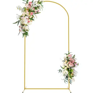 7.2 FT Wedding Arch Backdrop Stand,  Metal Arch Backdrop Stand for Wedding Ceremony Birthday Party Bridal  Shower Photo Booth Garden Floral Balloon Arches Decoration