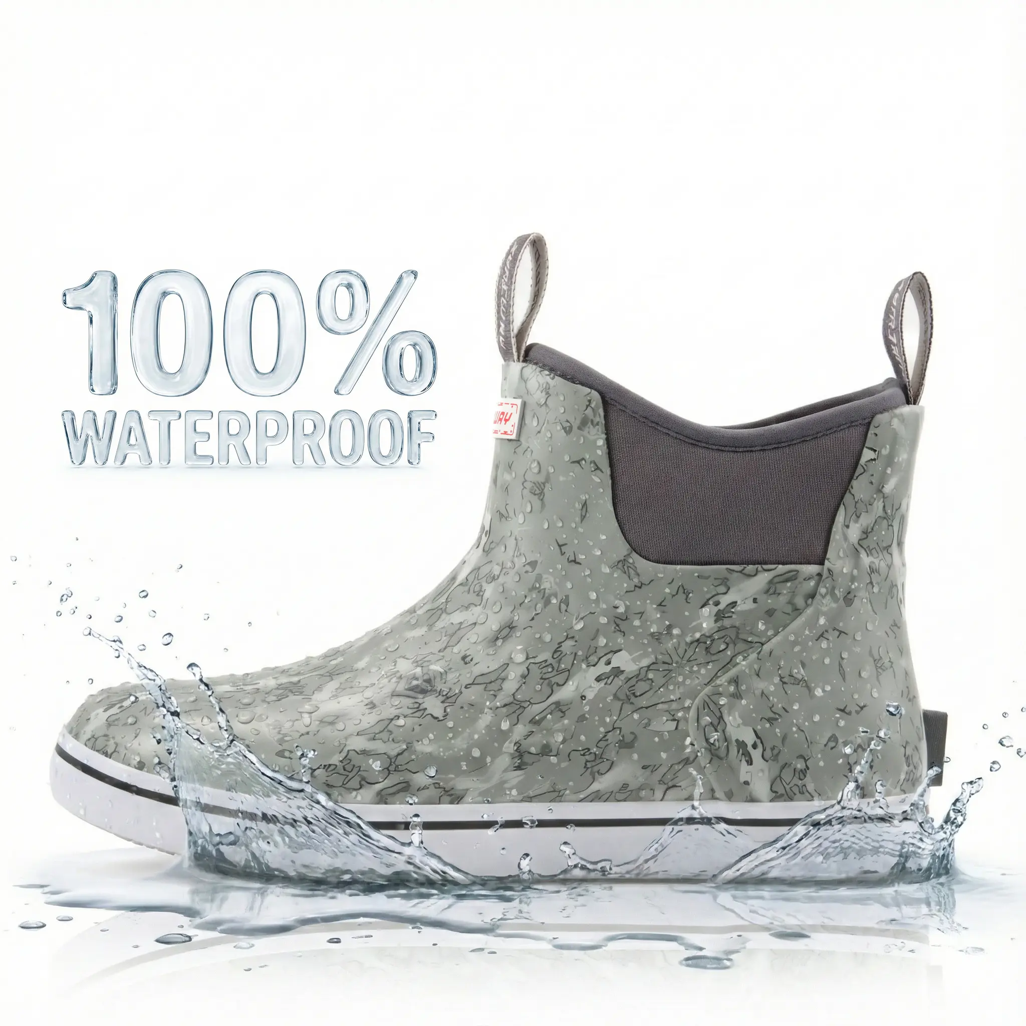 Men\'s Waterproof Slip-On Rain & Snow Boots in Digital Gray Camo SUREWAY Men main image 3
