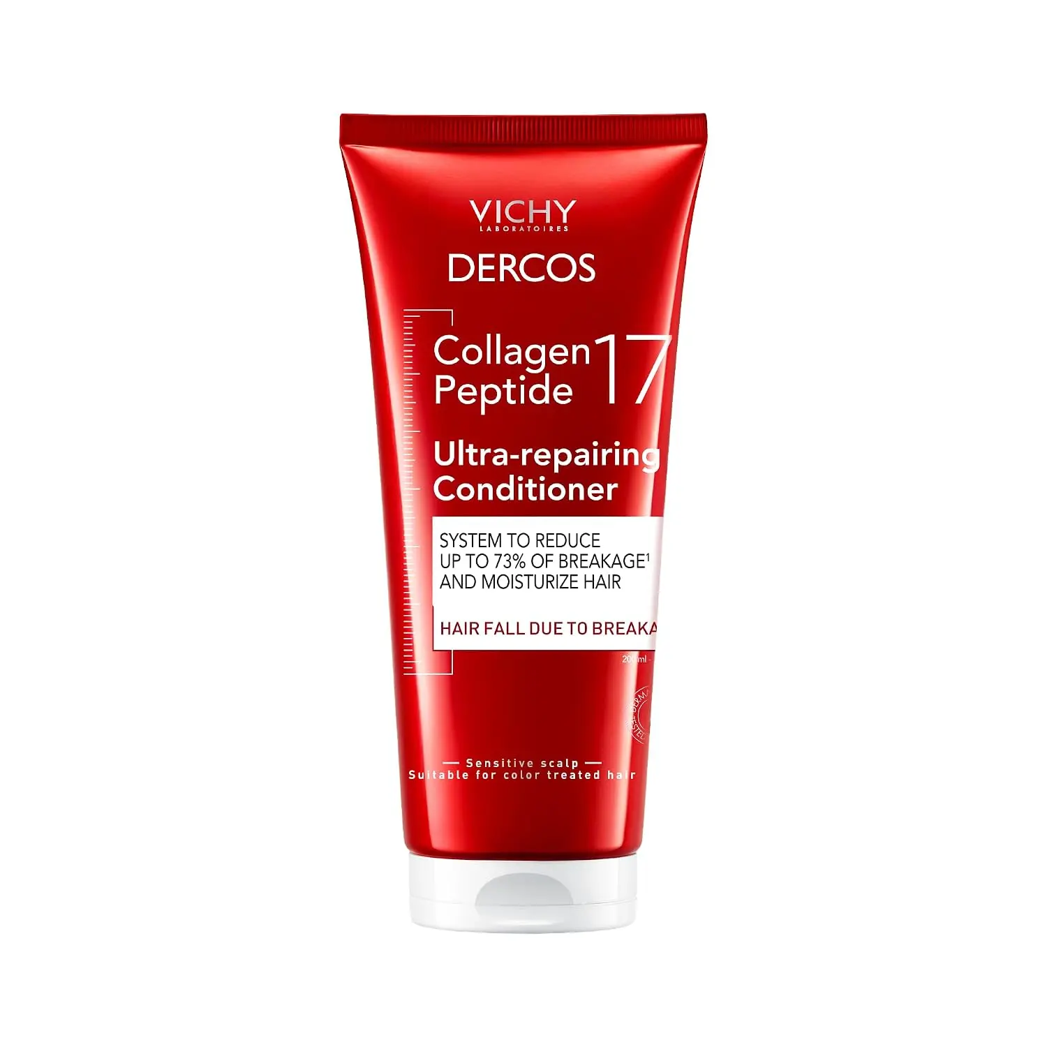 Dercos Vichy Collagen Peptide 17 Deep Conditioner for Damaged Hair, 6.76oz |   Repairing conditioner with peptides for anti hair fall & bond repair. Strengthens, detangles, boosts shine and volume.