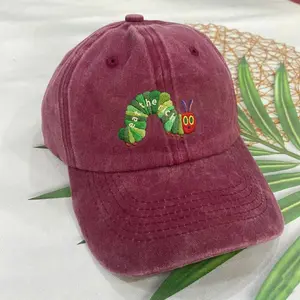 Activist Statement Hat – “Eat The Rich” Embroidered Dad Cap, Funny Caterpillar Hat, Vintage Streetwear Gift