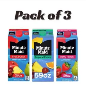 Minute Maid Punch Variety Pack of 3 – Berry Punch, Tropical Punch & Fruit Punch Juice Drinks, 59 fl oz Cartons