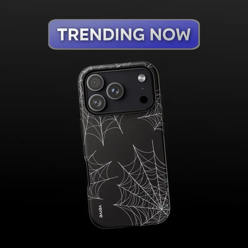 Spider Web Black Phone Case | Compatible for iPhone 17 series and More -  TikTok Shop
