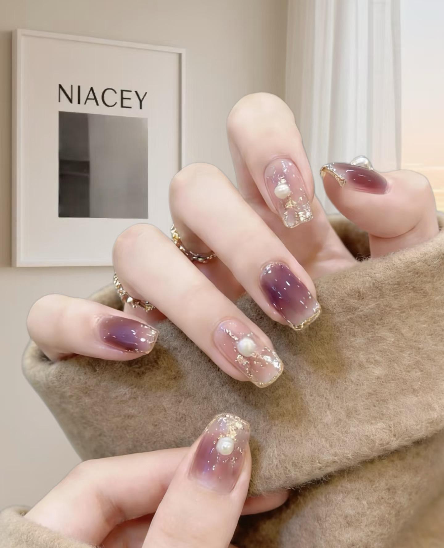 Cutics $2 Nail Set with Elegant Gold Accents Free Shipping on Orders Over $40 Manicure Style Note Included