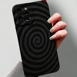 Spiral Pattern Phone Case, Anti-Drop Shockproof Phone Protective Cover, Phone Accessory Compatible with iPhone 6 7 8 X XR XS 11 12 13 14 15 Series, Casing