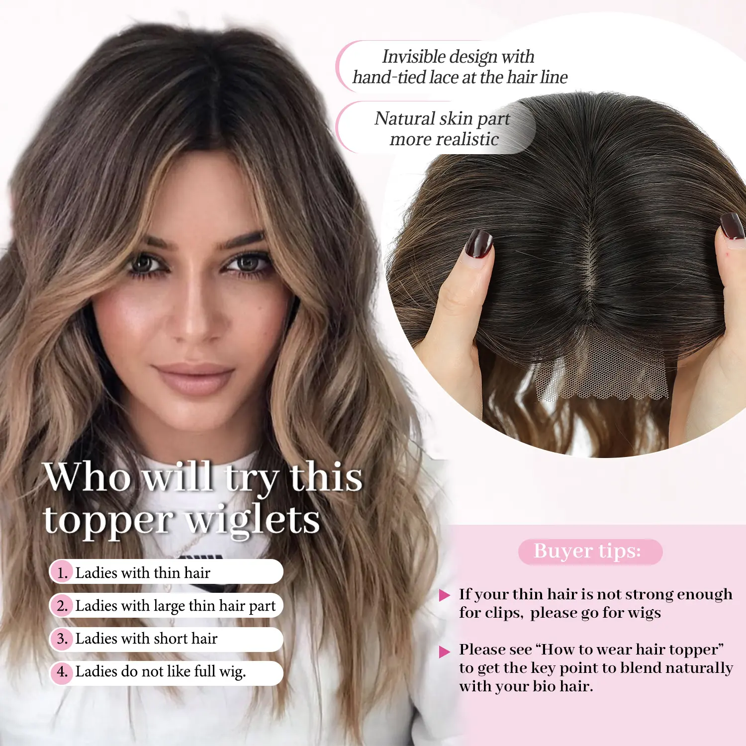 Synthetic Lace Front Half Wig, 12\