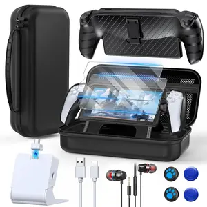 Accessories Kit for  Portal, Carrying Case for PS Portal,  Dock Station for  Portal, Protective  for PS5 Portal, 2 HD Screen Protector with 4 Thumb Grip,Wired Headset