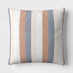 18"x18" Yarn Dye Square Outdoor Throw Pillow - Threshold ™   designed with Studio McGee