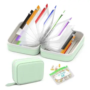 A8 Waterproof Pill Pouch Set, Large Weekly Pill Organizer with 14 Color-Coded Medicine Pouches, Reusable Travel Medicine Organizer, Zippered Pill Storage for Fish Oils, Vitamins fathersdaygiftideas