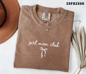 Comfort Colors Girl Moms Club T-Shirt, Coquette Mom Tee, Mom of Girls TShirt, Mother's day Gift, Trendy Mama Shirt, Cute Mom Shirt, Girl Mama