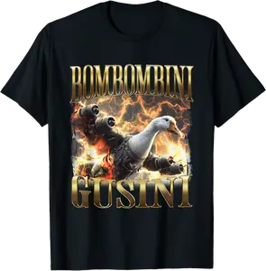 Bombombini Gusini Funny Italian Brainrot Meme Bootleg T-Shirt - Karlagarz Shop 90B0F4RJH5C7