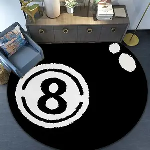 Modern Round Carpet, Soft Flannel Rug, Decorative Area Rug, Suitable for Living Room, Bedroom, Bathroom, Dining Room, Home Decor