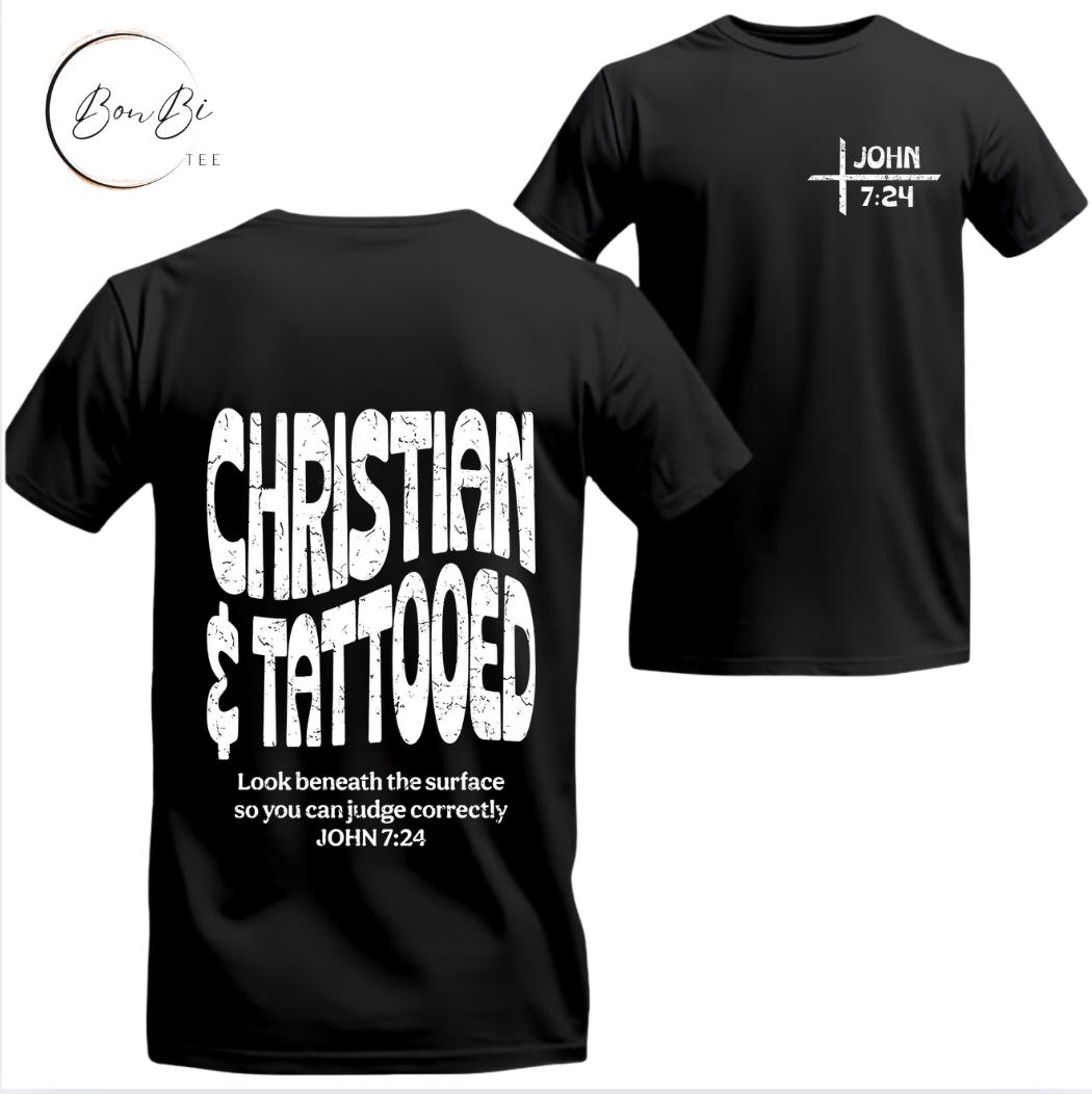 Vintage Christian & Tattooed Christian T-shirt, Christian Shirt, I Love Jesus Tee, Cotton Pullover Gift For Women, For Men