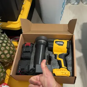 LRFERA Leaf blower and vacuuming two functions with 3speed modes,Leaf Blower Cordless - 21V Powerful Electric Leaf Blower with 2 x 4.0Ah Batteries and Charger, 1200G Wind Pressure Handheld Blower  for Lawn Care,Patio,Dust,Blowing Leaves and car vacuuming