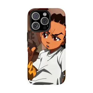 The Boondocks Riley Freeman Thugnificent Collab Vibe Phone Case - High Quality TPU Plastic for Apple iPhone 17 16 15,14,13,12,11 Plus, Mini