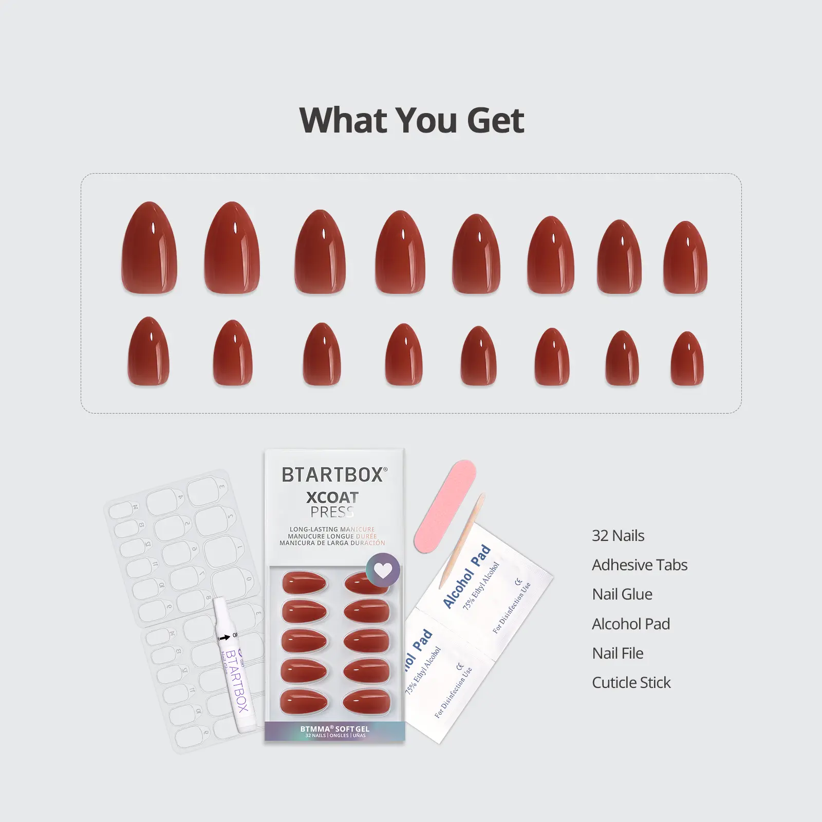 BTArtbox Press On Nails Short - Solid Collection, Easy-to-Apply Almond Summer Press On Nails with Glue and Adhesive Tabs in 16 Sizes - 32 Nails All-in-One Kit, Holiday Party Girls Gift, Deals For You Days BTArtbox Press On Nails Short - Solid Collection, Easy-to-Apply Almond Summer Press On Nails with Glue and Adhesive Tabs in 16 Sizes - 32 Nails All-in-One Kit, Holiday Party Girls Gift, Deals For You Days