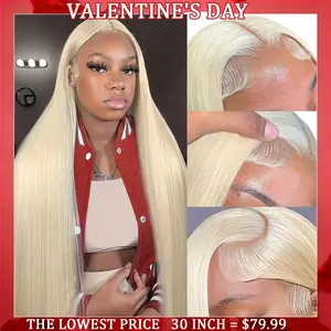 36 Inch 613 Lace Front Wig Human Hair 613 hd lace frontal wig 13x6 Blonde Lace Front Wigs Human Hair 150 Density Straight Lace Frontal Wigs HumanHair Pre Plucked With BabyHair For Women