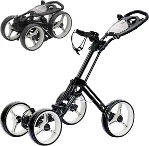 Lightweight Folding Golf Push Pull Cart, Professional Manual Walking Golf Trolley for 2 & 3 Wheels