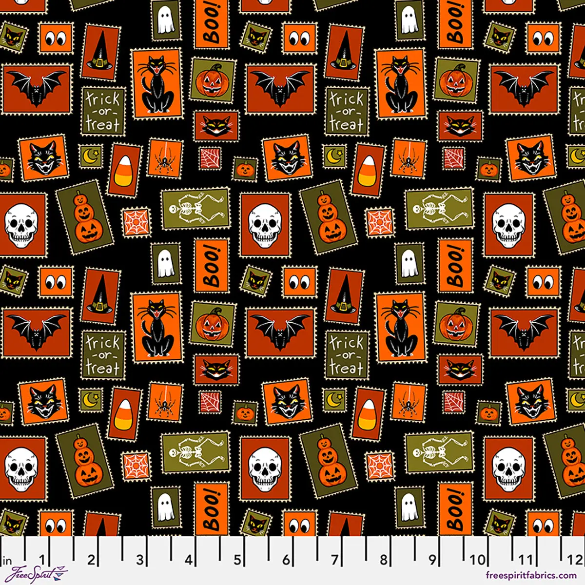Fabric FreeSpirit Multi Stamps Chain Mail by the Quarter Yard PWRH150.MULTI