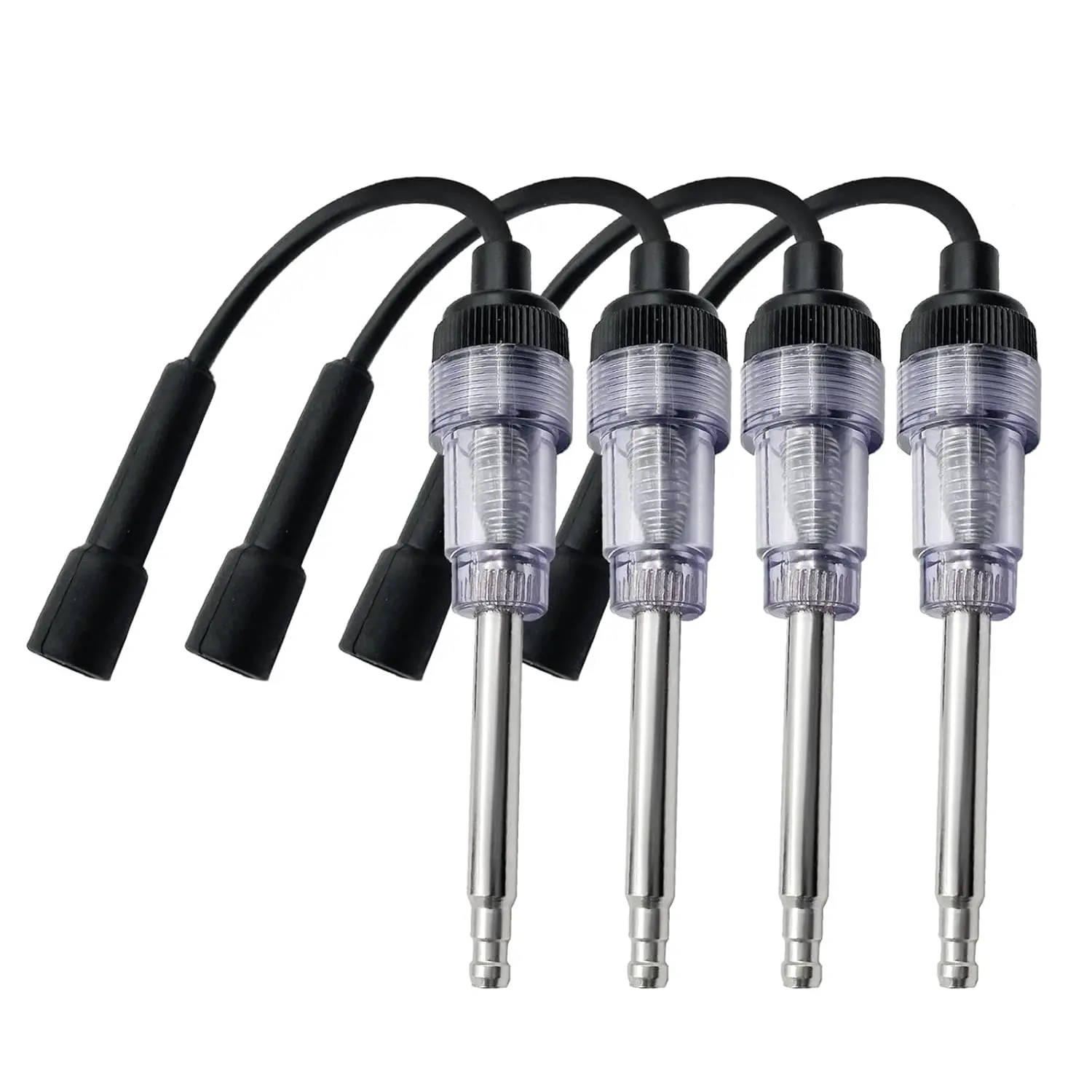 4 count Spark Plug Tester, Engine  Coil Tester Straight Boot  Test Spark Plug Light Checker Automotive Spark Tester for Automotive  Lawnmower Internal External Engine