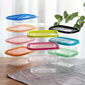 Rectangular Food Storage Box, Salad Container, Kitchen Plastic Containers, PP Material, Plastic Storage Containers, Sealable Container, Leak-Proof, Reusable, Dishwasher & Microwave Safe, Perfect for Home or Takeout