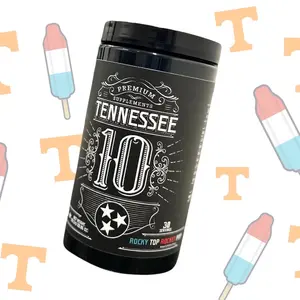 Tennessee 10 Pre Workout Rocky Top Rocket Pop flavor. High stim and high pumps, use this before your lifting sessions to fuel productive workouts with big pumps. Supplement Fitness