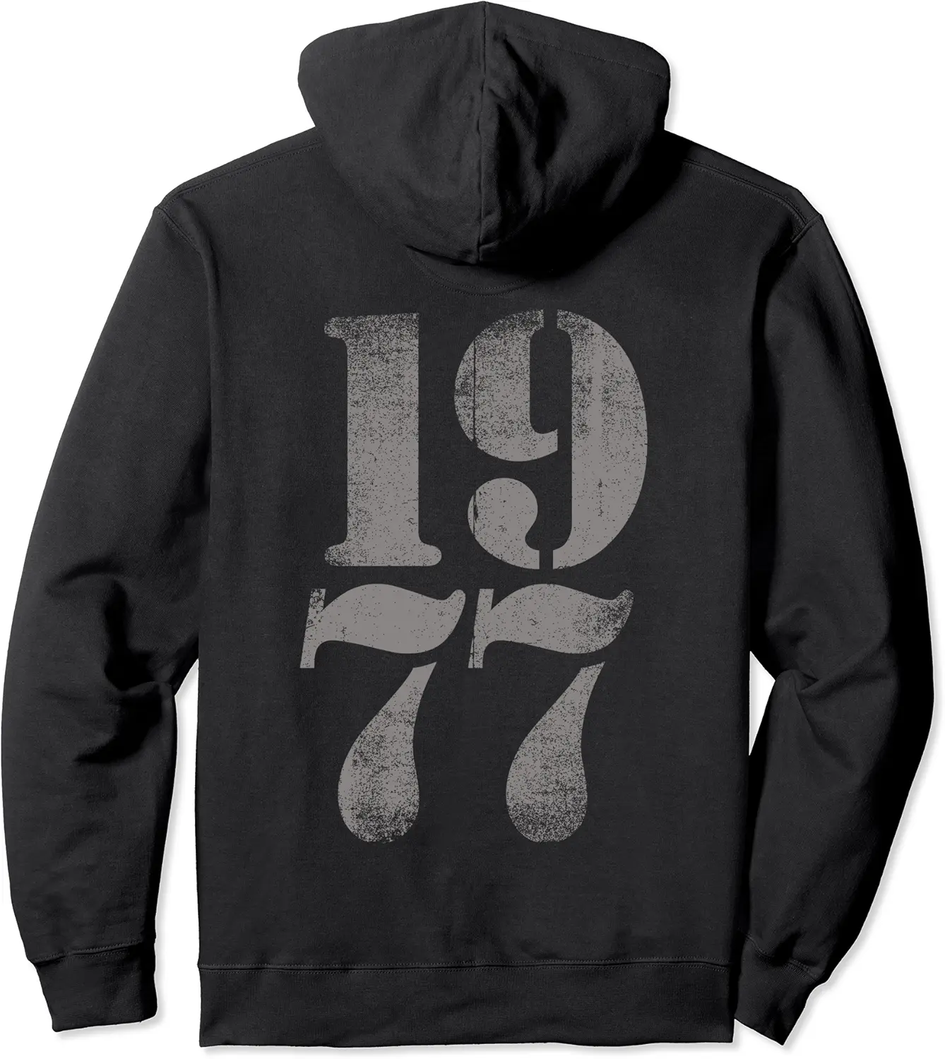 1977 Birth Year, Vintage Distressed Retro Birthday Pullover Hoodie - Terrancecar Shop 46B092591V8K