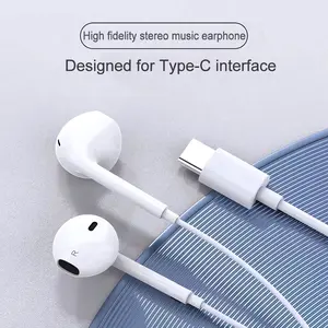 USB C Headphones for Apple 17 Pro Earbuds Type C Wired Earphones with Mic & Remote Control HiFi Stereo for iPhone17 16 Pro/PM/15, iPad Pro, Galaxy S23/S22/S21/Ultra Note 10/20, Pixel 7/6/6