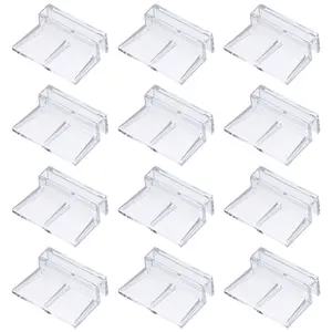 PETAXCELL 12pcs Aquarium Lid Clips Acrylic Aquarium Cover Bracket Fish Tank Lid Older Fish Tank Clip Transparent Easy to Clean Intended For Rimless Aquariums Top Cover