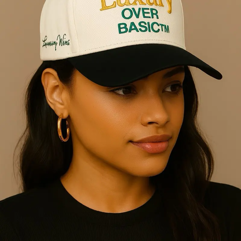 L.O.B. Crème Label Hat 3D Raised Metallic Luxury Embroidery