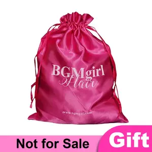 BGMgirl Hair Silky Bag Soft Big Hair Bag Satin Wig Bags Wig Storage for Multiple Wigs Hair Extensions Organiser