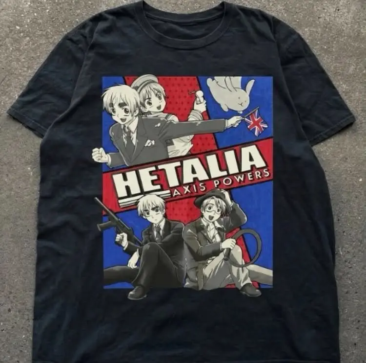 Adult and Youth Hetalia Axis Powers Anime Graphic T-Shirt , 90s Graphic Tee, Gift for Fan, Unisex Streetwear Style