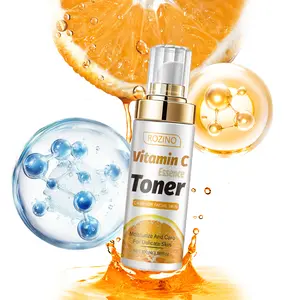 ROZINO Vitamin C Essence Toner - Moisturizing Safe Glowing Skin Facial Treatment for Even Tone Minimizes Pores Soothes Dry Skin