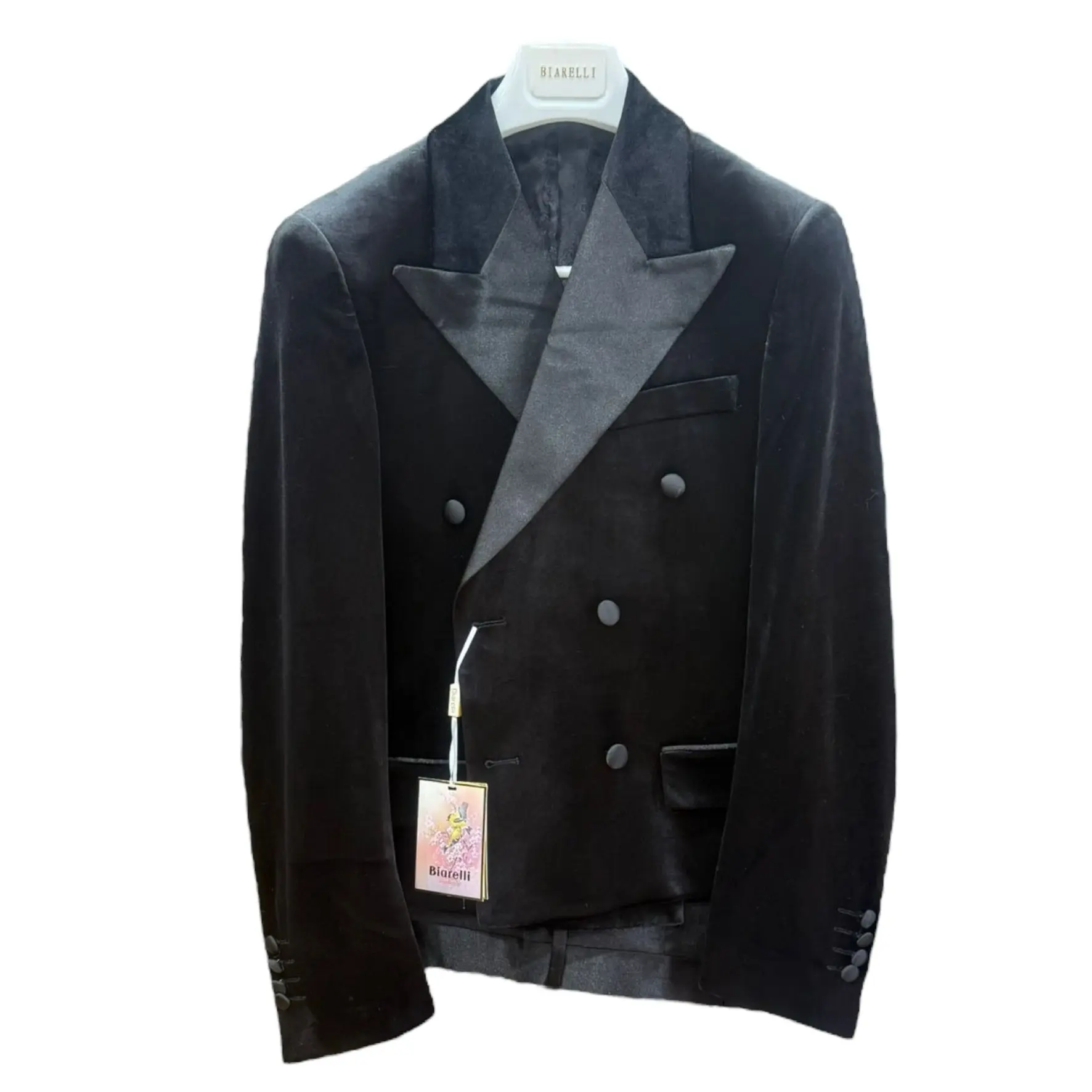 BIARELLI: 2PC.VELVET CROP SLIM FIT SUIT BLX-5022